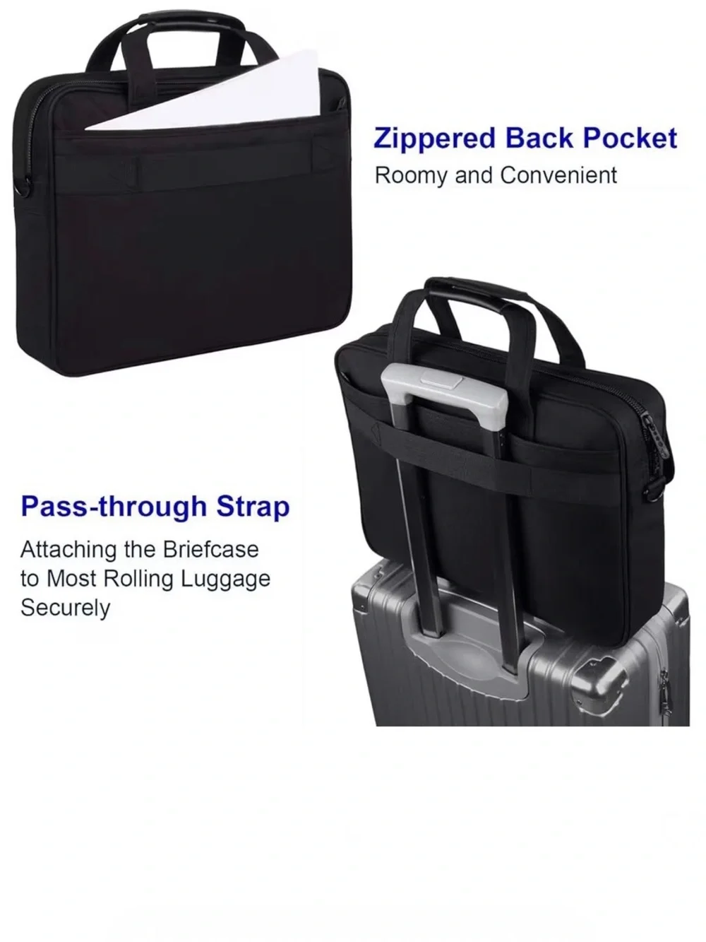 Taygeer Laptop💻Bag 15.6”Water💦Resistant Messenger Shoulder Bag w Strap